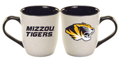 Mizzou Tigers Granite Speckled Black and White Tiger Head Ceramic Mug