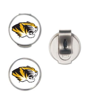 Mizzou Oval Tiger Head Hat Clip and Golf Ball Markers