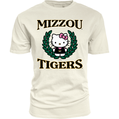 Mizzou Tigers Hello Kitty University of Missouri Cream T-Shirt
