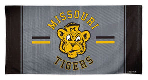 Mizzou Tigers Beanie Tiger Black and Gold Beach Towel