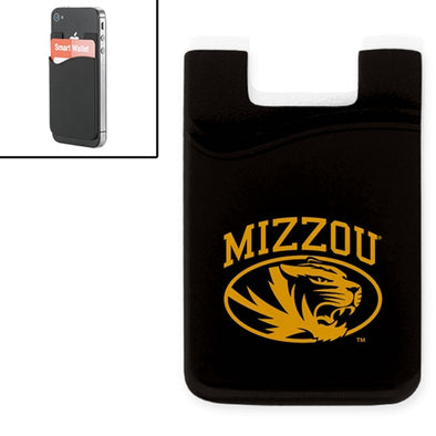Mizzou Tigers Oval Tiger Head Black Silicone Phone Card Holder