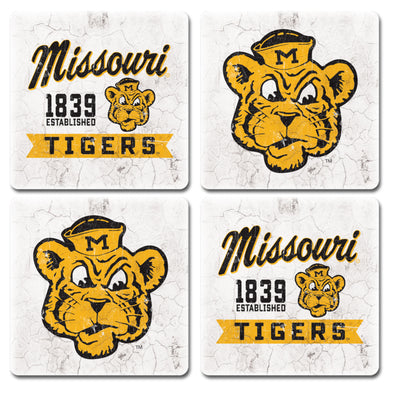 Mizzou Tigers Beanie Tiger Vault Logo Coaster 4 Pack