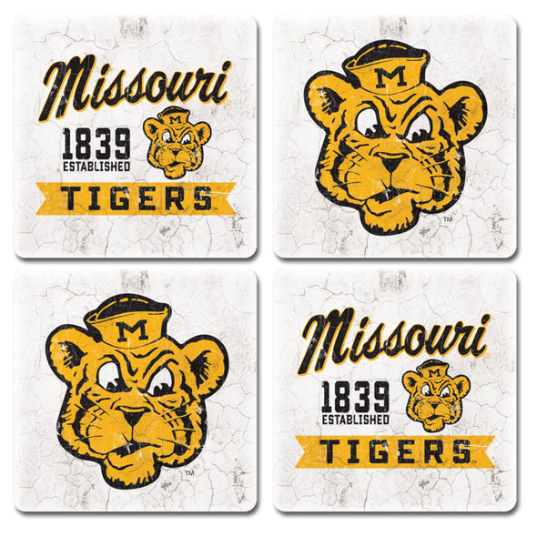 Mizzou Tigers Beanie Tiger Vault Logo Coaster 4 Pack