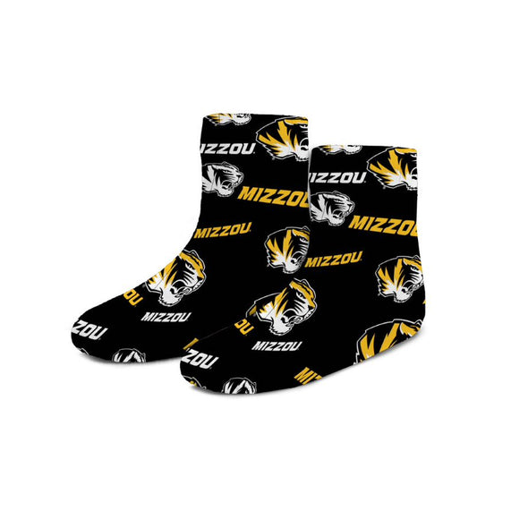 Mizzou Tigers All Over Infant/Toddler Black and Gold Socks