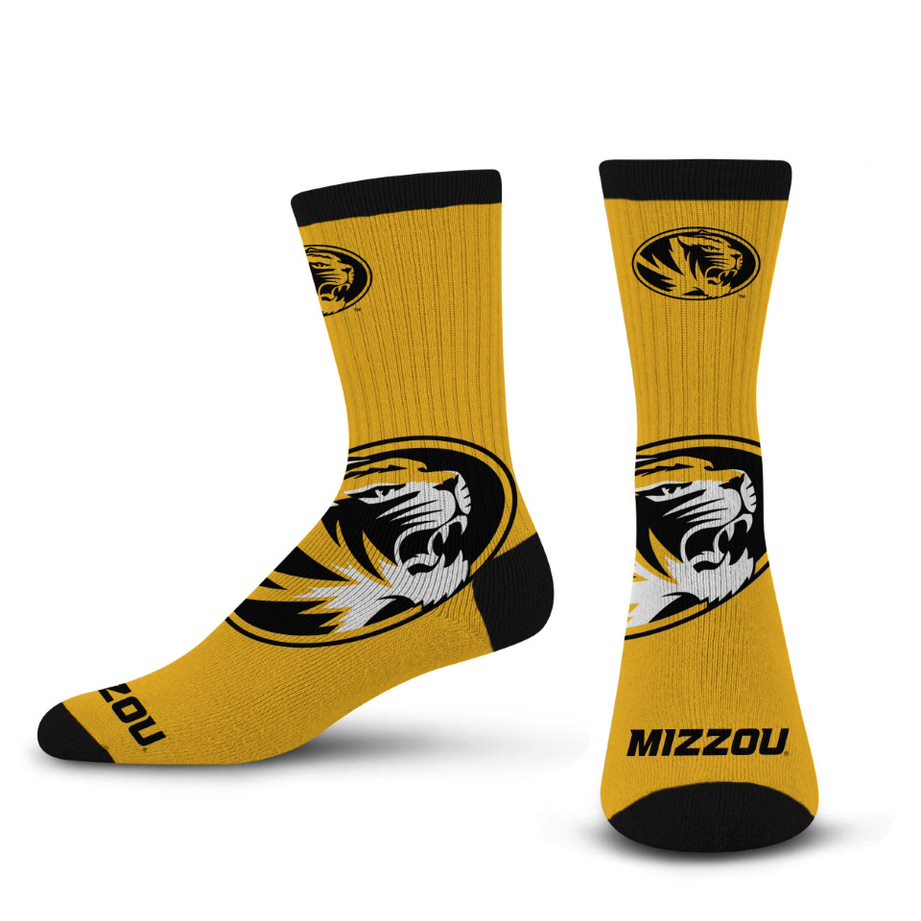 Mizzou Tigers Still Fly Tiger Head Gold Socks – Tiger Team Store