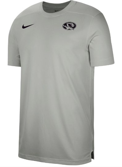 Mizzou Tigers Nike® 2023 Coaches Oval Tiger Head Grey T-Shirt