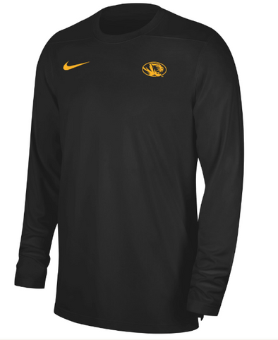 Mizzou Tigers Nike® 2023 Coaches Oval Tiger Head Black Long Sleeve