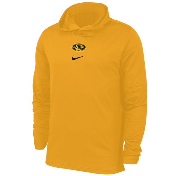 Mizzou Tigers Nike® 2023 Oval Tiger Head Gold Hooded Player Top