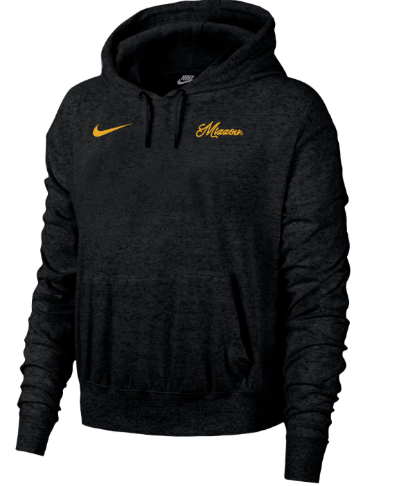 Mizzou Tigers Nike® 2023 Women's Script Mizzou Gym Black Hoodie