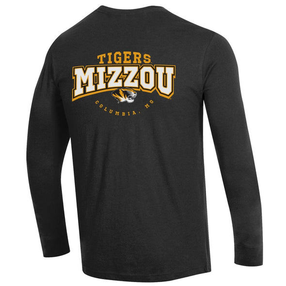 Mizzou Tigers Champion® Tiger Head Black Long Sleeve T-Shirt