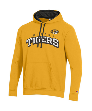 Mizzou Tigers Champion® Oval Tiger Head Gold Hoodie