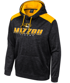 Mizzou Tigers Colosseum Kyle Marled Oval Tiger Head Black Hoodie