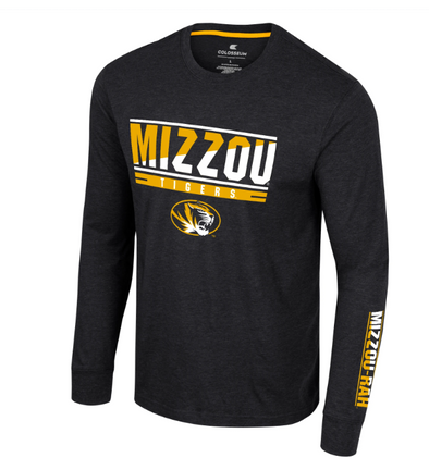 Mizzou Tigers Colosseum No Problemo Oval Tiger Head Black Long Sleeve