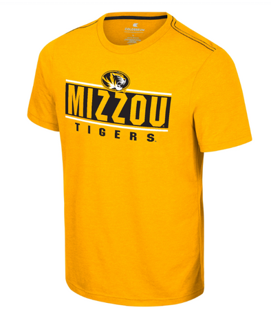 Mizzou Tigers Colosseum No Problemo Tiger Head Gold T-Shirt