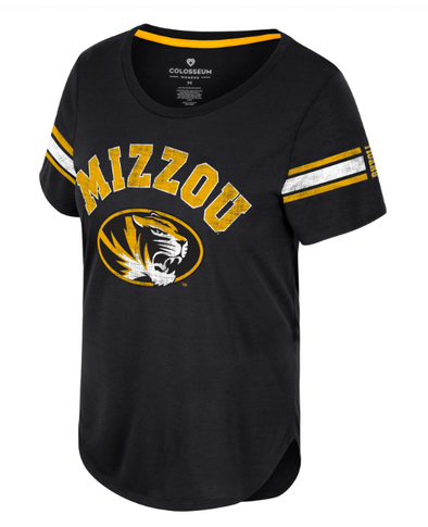 Mizzou Tigers Colosseum Can't Beat That Scoop Neck Women's Black T-Shirt