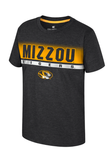 Mizzou Tigers Colosseum Youth Oval Tiger Head Black T-Shirt