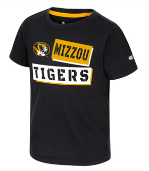 Mizzou Tigers Colosseum Toddler No Vacancy Oval Tiger Head Black T-Shirt