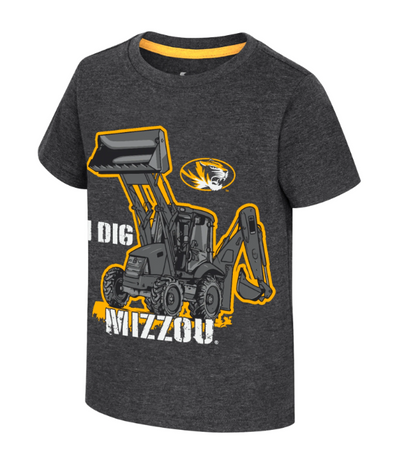 Mizzou Tigers Colosseum Toddler I Dig It Oval Tiger Head Black T-Shirt