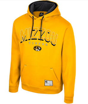 Mizzou Tigers Colosseum I'll Be Back Oval Tiger Head Gold Hoodie