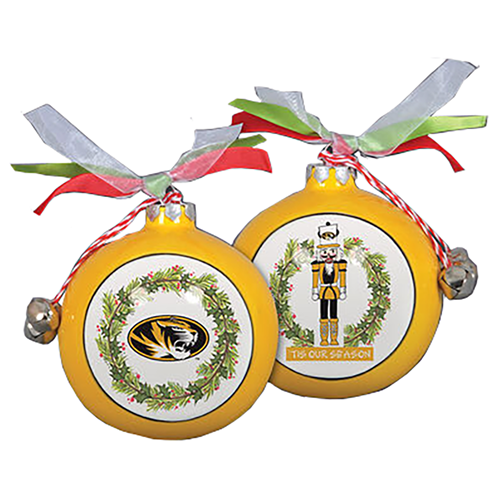 Mizzou Tigers Oval Tiger Head Tis Our Season Nutcracker Ornament