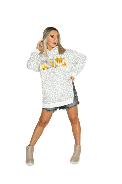 Mizzou Tigers Gameday Couture Women's Leopard Print White Hoodie
