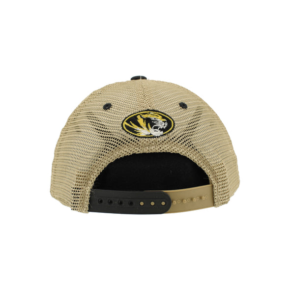 Mizzou Tigers University Reach Snapback Adjustable Black Mesh Hat