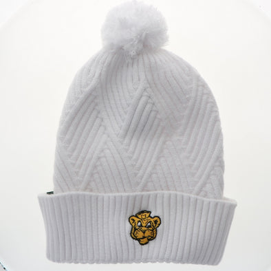Mizzou Tigers Vault Beanie Tiger White Beanie with Pom