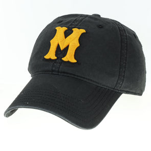 Mizzou Tigers Vault Scallop M Logo Black Adjustable Hat