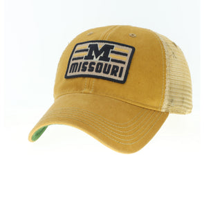 Mizzou Tigers M Missouri Patch Gold Adjustable Hat