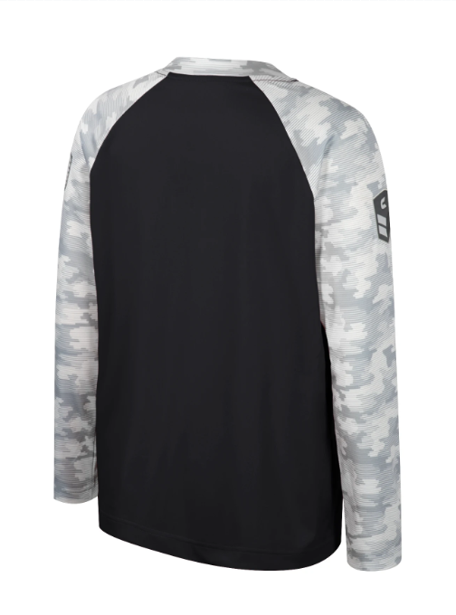 Mizzou Tigers Colosseum OHT Youth Tomcat Camo Sleeve Black and White Long Sleeve