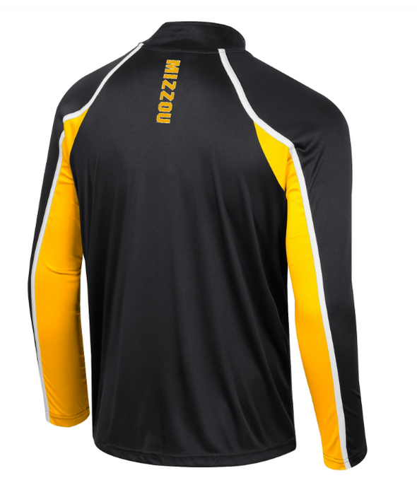Mizzou Tigers Colosseum Eddie Oval Tiger Head 1/4 Zip Long Sleeve