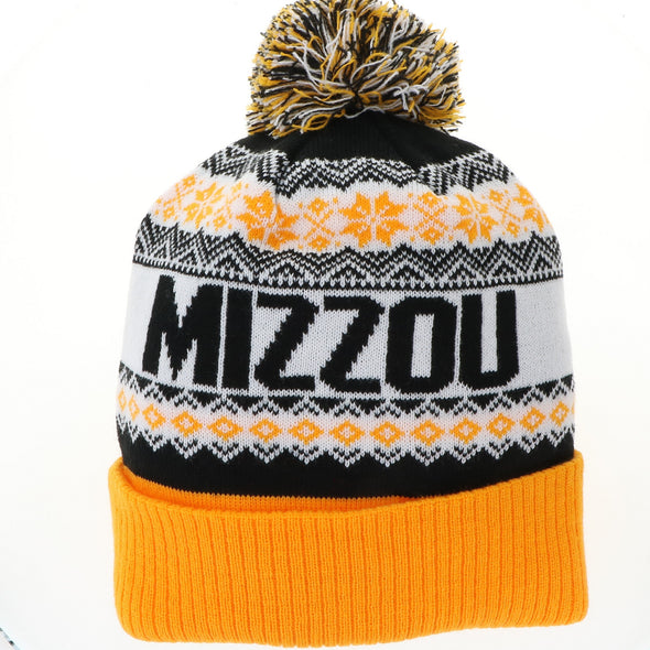 Mizzou Tigers North Polo Black and Gold Knit Beanie