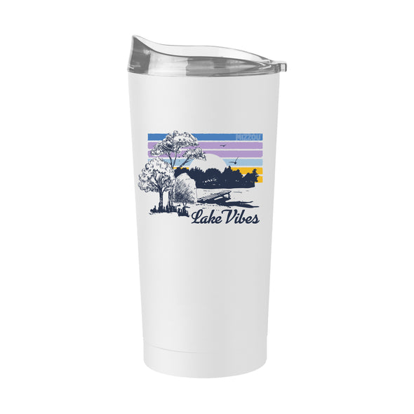 Mizzou Tigers Lake Life Powder-coated Lake Horizon White Tumbler