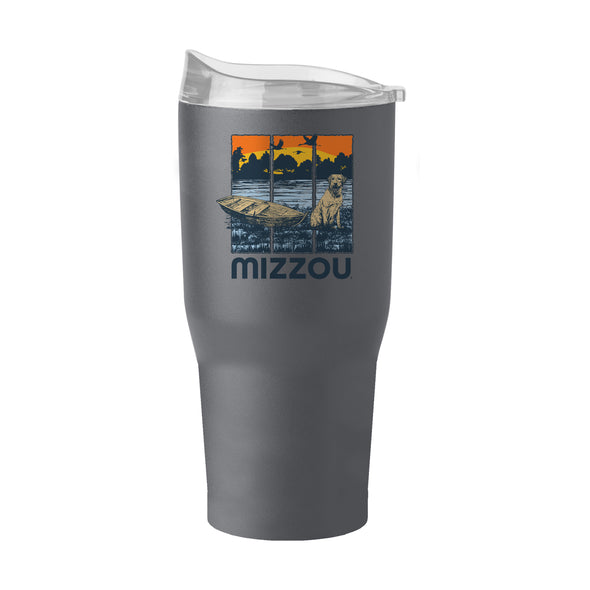 Mizzou Tigers Lake Life Powder-coated Boat and Dog Grey Tumbler