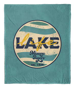 Mizzou Tigers Lake Life Lake Fun Silk Touch Green Blanket Throw