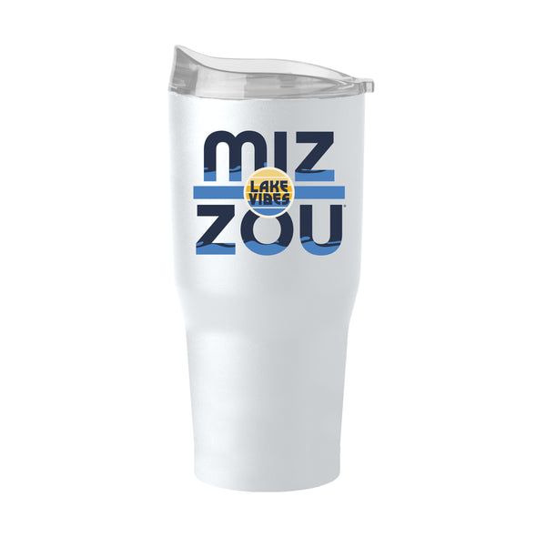 Mizzou Tigers Lake Life Powder-coated MIZ ZOU White Tumbler
