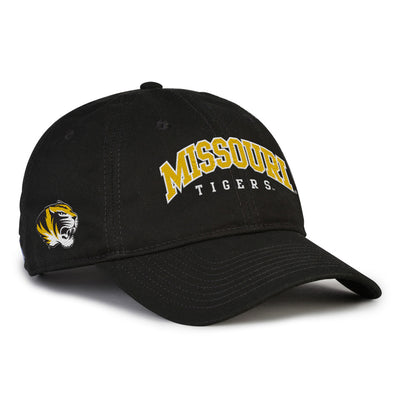 Mizzou Tigers Ladies Adjustable Missouri Tigers Tiger Head Black Hat