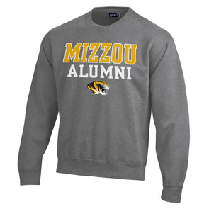 Mizzou Tigers GEAR for Sports Mizzou Alumni Tiger Head Grey Sweatshirt