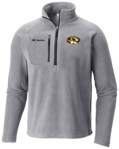 Mizzou Tigers Columbia® 1/2 Zip Fast Trek III Fleece Oval Tiger Head Grey Jacket