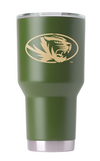 Mizzou Tigers Oval Tiger Head American Flag Green Tumbler