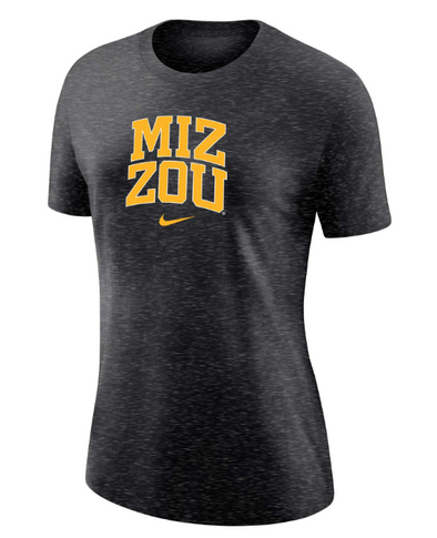 Mizzou Tigers Nike® 2023 Women's MIZ-ZOU Varsity Black Heather T-Shirt
