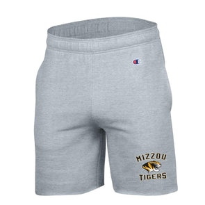 Mizzou Tigers Champion® Mizzou Tiger Tiger Head Grey Shorts