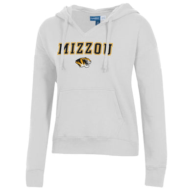Mizzou Tigers Women's GEAR for Sports Mizzou Outlined Tiger Head Grey Hoodie