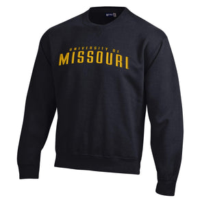 Mizzou Tigers GEAR for Sports University of Missouri Black Crew Sweatshirt