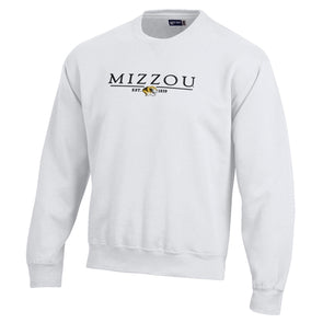 Mizzou Tigers GEAR for Sports Tiger Head Established 1839 White Crew Sweatshirt
