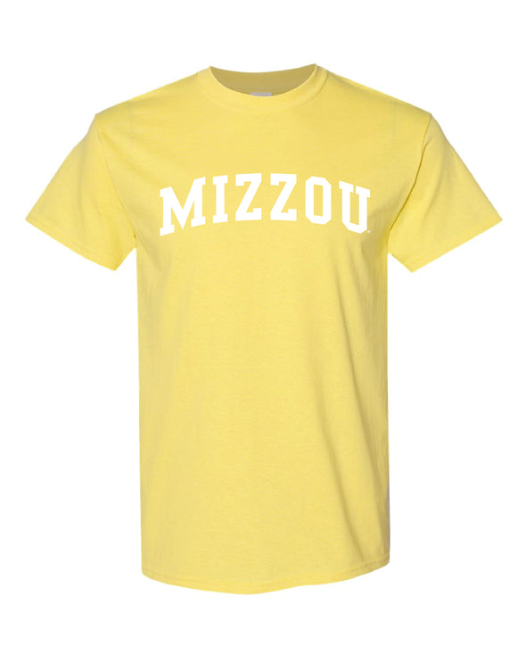 Mizzou Short Sleeve Corn Silk Yellow Crew Neck T-Shirt