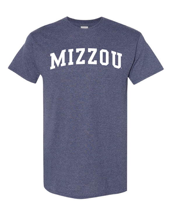 Mizzou Short Sleeve Heather Navy Crew Neck T-Shirt