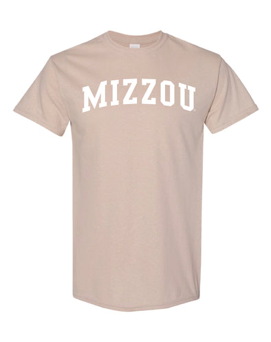 Mizzou Short Sleeve Sand Crew Neck T-Shirt