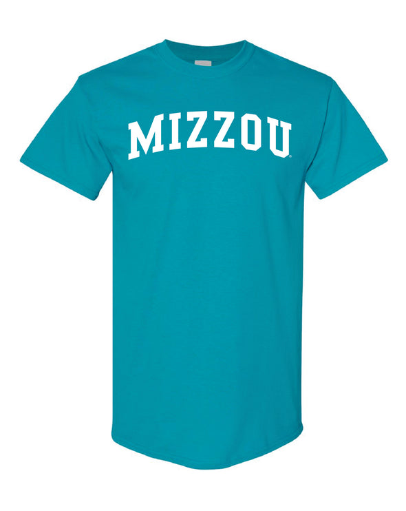 Mizzou Short Sleeve Tropical Blue Crew Neck T-Shirt