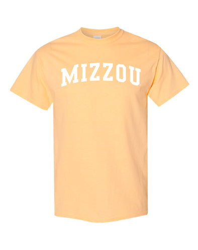 Mizzou Short Sleeve Yellow Haze Crew Neck T-Shirt